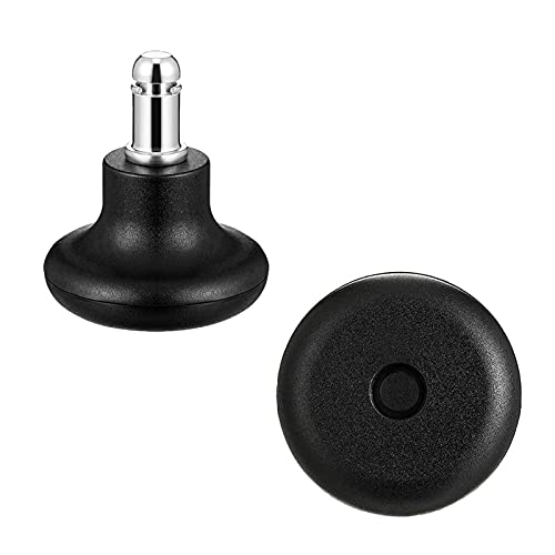 Tapón Deslizante Silla Oficina De Repuesto, Tapón Rueda Para Muebles Oficina Con Almohadillas Fieltro Resistentes Al Desgaste Separadas, 5 Piezas, Color Negro