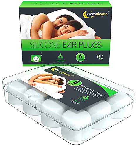 Tapones Oidos Dormir Silicona SleepDreamz® – 6 pares de tapones oidos ruido con cancelación – Ofrecen alivio contra ronquidos y protección contra otros ruidos fuertes, con estos tapones para dormir