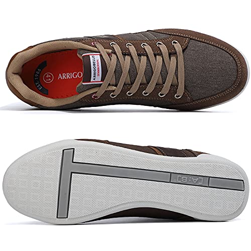 TARELO Zapatillas Hombre Casual Sneaker Moda Deportivas Interior Zapatos Gimnasia Comodos Exterior Running Deportes Talla 41-46 (MARRÓN, Numeric_43)