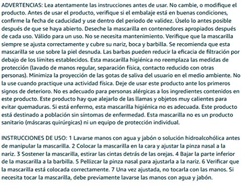 TBOC Mascarilla Higiénica No Reutilizable - [Pack 50 Unidades] [Color Negro] Antipolen Antipolvo Ligera Suave y Transpirable [Desechables] con Pinza Nasal Protección Facial [Alta Filtración]