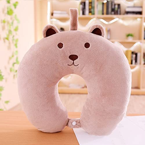 TEBAER Almohada en Forma de U Linda Cartoon Almohada Oficina Siesta Pillow Avión Viajes Almohada Cuello Almohada Cervical S-Forma Almohada (Color : 2)