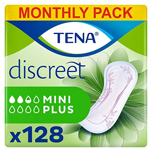 Tena Discreet Mini Plus, Compresas Incontinenecia - 128 Unidades (8x16)