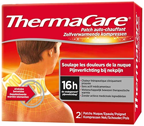 Thermacare - Protector de Cuello y Hombro para Alivio del Dolor - 1 Caja con 2 Parches