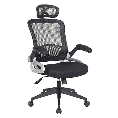 TLV TLV-MYX-801-1 Silla de Oficina Giratoria Escritorio con Reposacabezas Sillon Ruedas Despacho