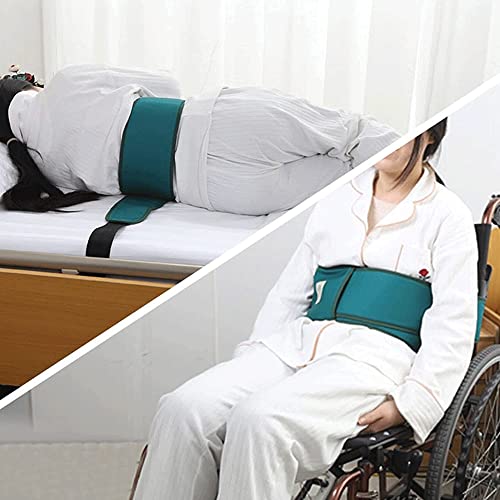 Tmaody Cinturon para Silla de Ruedas， Cinturón Abdominal de Seguridad Confort para Silla de Ruedas o Silla Geriátrica - Alta Protección Anti- Caídas， Talla Universal Ajustable