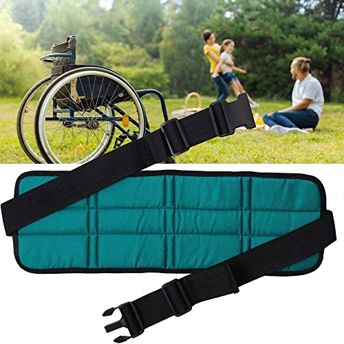 Tmaody Cinturon para Silla de Ruedas， Cinturón Abdominal de Seguridad Confort para Silla de Ruedas o Silla Geriátrica - Alta Protección Anti- Caídas， Talla Universal Ajustable (Color : Green)