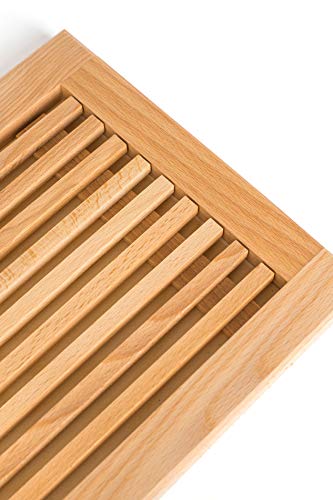 TNNature Tabla para cortar pan con ranura para migas y recogemigas | Madera de haya 40 x 25 x 2,5 cm