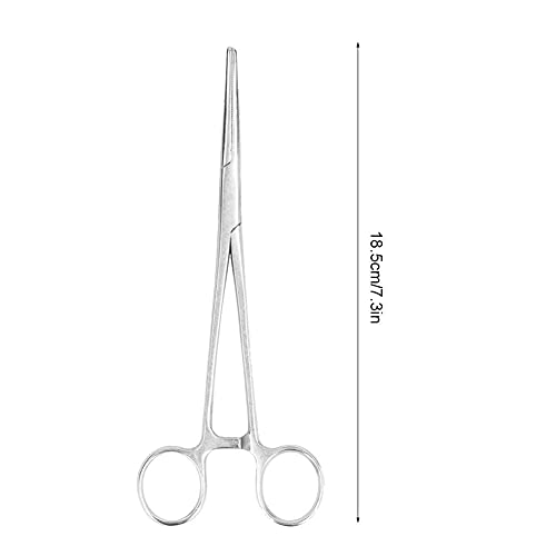 Toasses Pinzas hemostáticas hemostáticas quirúrgicas Alicates de Acero Inoxidable Pinzas para el Cabello para Mascotas para Uso Veterinario (Punta Recta)