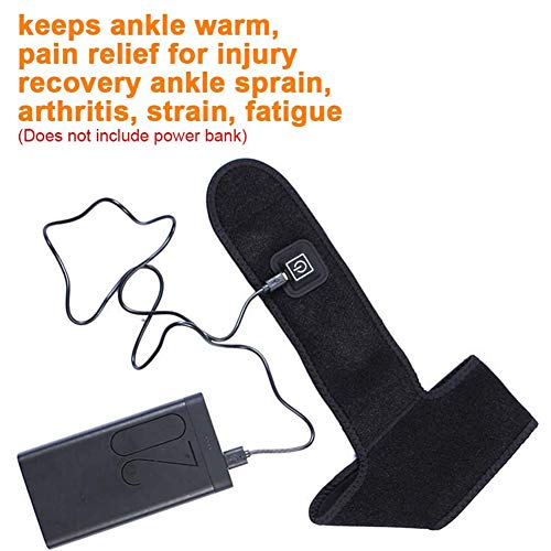 Tobillera Ortopedica Para Esguince,Tobillera Con Calor,Tobillera Estabilizadora Protector,Tobilleras Deportivas,Tobillera Compresion Ajustable Con Línea De Alimentación USB,Para Artritis,Tendinitis