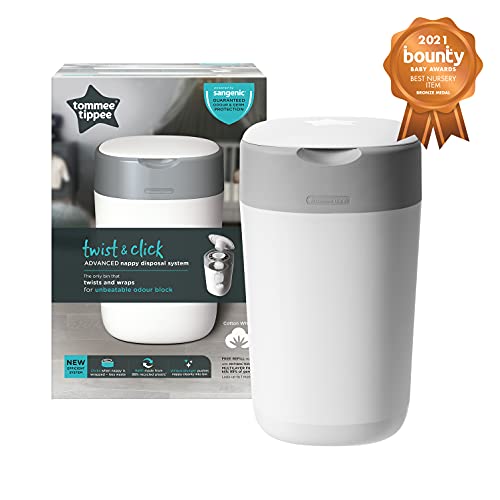 Tommee Tippee Sangenic Sistema avanzado para desechar pañales Twist & Click, Blanco