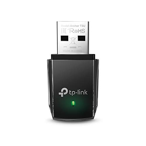 TP-Link Archer T3U - Adaptador Wi-Fi AC1300, Receptor Wi-Fi , Doble Banda 5GHz (867Mbps) y 2GHz(400Mbps), MU-MIMO, USB 3.0, Tamaño Mini