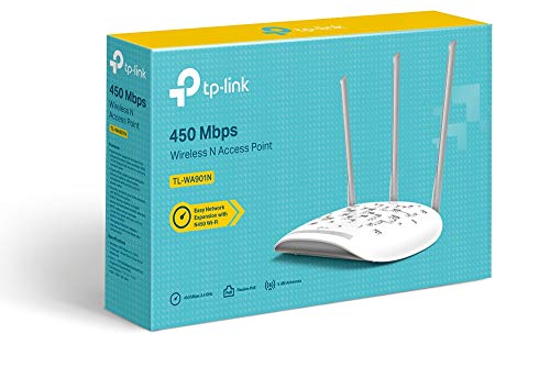 TP-Link TL-WA901N - Punto de acceso inalámbrico/Extensor de red WiFi (N450 Mbps, 3 Antenas, Power over Ethernet, WPS), blanco