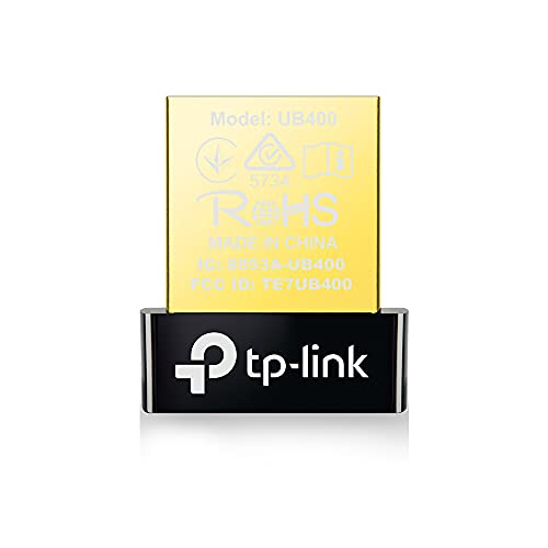 TP-Link UB400 Nano - Adaptador Bluetooth 4.0 USB Dongle para ordenador, portatil, auriculares, altavoz, teclado, compatible con Windows 10, 8, 8.1,7, XP, Vista