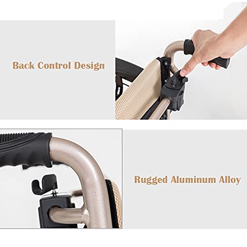 ultraligera Silla de ruedas Silla de ruedas de potencia plegable, silla de ruedas eléctrica ligera con dos potentes motores, silla de ruedas motorizada duradera portátil, control de doble control dela