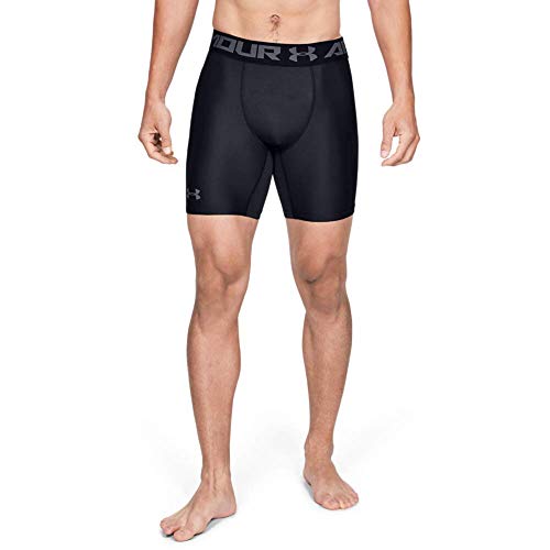 Under Armour HeatGear ARMOUR 2.0 COMP Shorts, Pantalón Corto Hombre, Negro (Black/Graphite 001), M