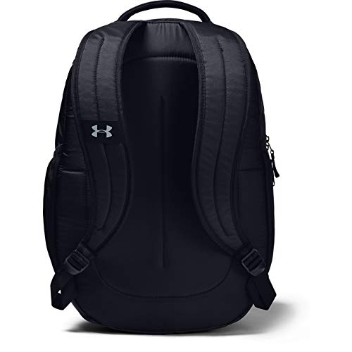 Under Armour Hustle 4.0 Accesorio Deportivo, Mochila para Portátil Resistente Al Agua, Unisex, (Black/Black/Silver(001), Taglia Unica