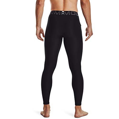 Under Armour UA HG Armour Leggings cómodo pantalón Largo, Hombre, Negro (Black/White), L