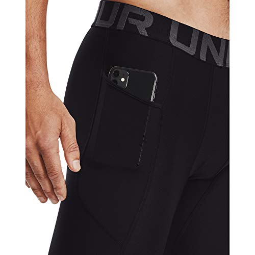 Under Armour UA HG Armour Leggings cómodo pantalón Largo, Hombre, Negro (Black/White), L