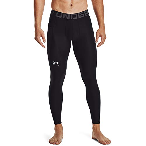 Under Armour UA HG Armour Leggings cómodo pantalón Largo, Hombre, Negro (Black/White), L