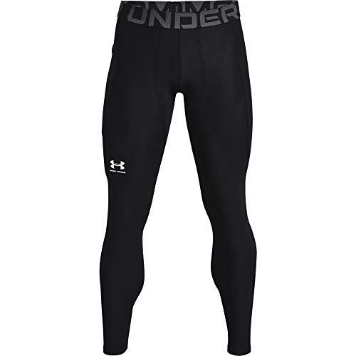 Under Armour UA HG Armour Leggings cómodo pantalón Largo, Hombre, Negro (Black/White), L