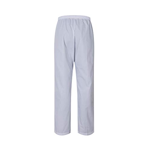 Uniformes Uno Médico Unisex con Casaca y Pantalones Sanitarios 301-501 - XL, Blanco,pecho(130 cm), cintura(130 cm)