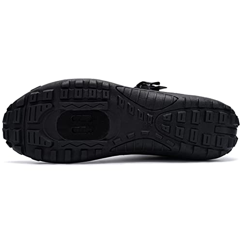 URDAR Zapatillas de Ciclismo MTB Hombre Bicicleta Calzado de Montaña Respirables Antideslizante Calzado Ciclismo(Negro,41 EU)