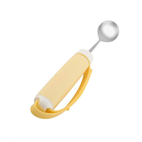 Utensilio adaptable Ayudas para comer Cuchara Tenedor Fácil agarre Ayuda para artritis Cubiertos para Parkinson Pacientes discapacitados Productos de asistencia para ancianos(spoon)