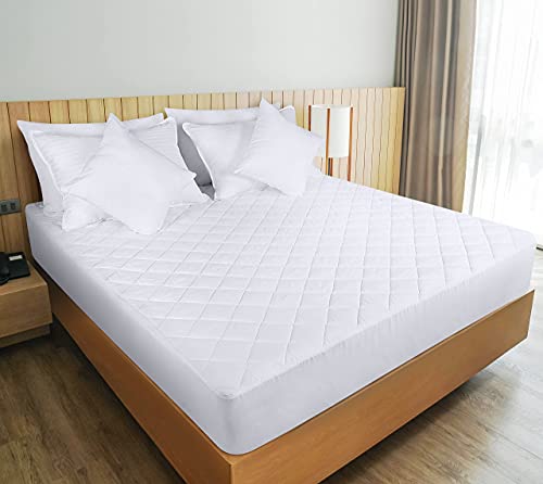 Utopia Bedding - Protector de colchón Acolchado (135x190 cm) - Microfibra - Transpirable - Funda para colchon estira hasta 38 cm de Profundidad - 135 x 190 cm, Cama 135