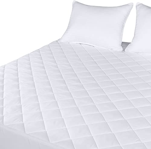 Utopia Bedding - Protector de colchón Acolchado (135x190 cm) - Microfibra - Transpirable - Funda para colchon estira hasta 38 cm de Profundidad - 135 x 190 cm, Cama 135