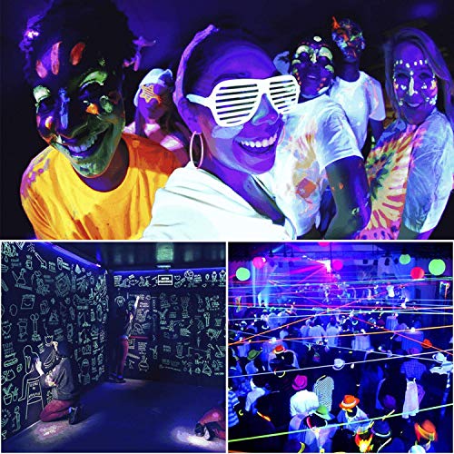 UV Led Luz de Inundación,Eleganted Impermeable IP66 Blacklights Luces Negra 20W Lámpara Led para Fiesta Art Pintura Centro de exposiciones Pescar Acuario