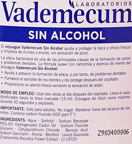 Vademecum - Enjuage Bucal Sin Alcohol - 700ml