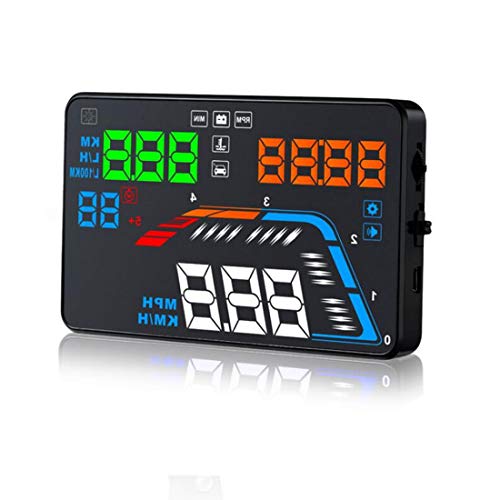 VIGORFLYRUN PARTS LTD 5.5 '' Q700 OBDII Puerto Head Up Display Coche Diagnóstico de Datos Diagnóstico Digita Velocímetro Parabrisas sobre Velocidad Alarma de Voltaje