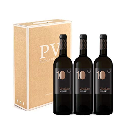 Vino Tinto Mencía Ribeira Sacra. Vino Gallego, Estuche Pack de 3 botellas VIÑADEZ 75cl cosecha 2019