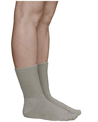 vitsocks Calcetines Extra Anchos No Aprietan Mujer (3 PARES) Piernas Tobillos Pies Hinchados, beige, 35-38