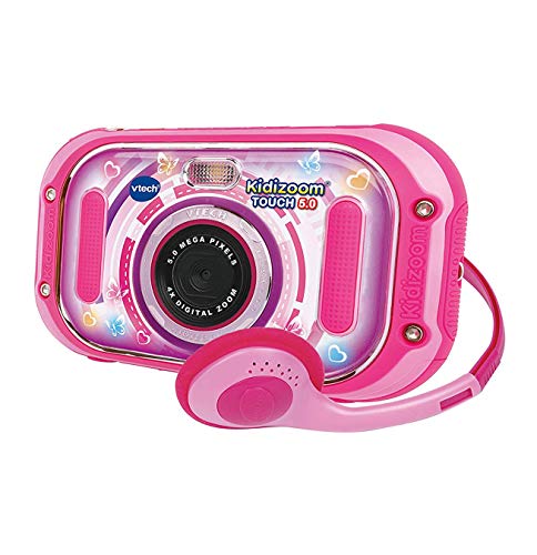 VTech Kidizoom Touch 5.0 Cámara de fotos digital infantil color rosa versión española (80-163557)