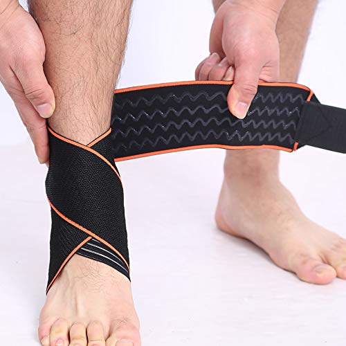 WABISABI DREAMS Tobillera Ajustable Estabilizadora de Compresión para la Protección de Tobillos, para tendinitis, esguince y Lesiones del Tobillo (Rojo)