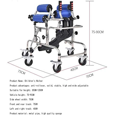 Walker Marcos, Hemiplejía Asistida Bipedestador Ejercitador De Anti-retroceso De Seis Ruedas Stroke Equipo De Entrenamiento De La Rehabilitación De Los Niños