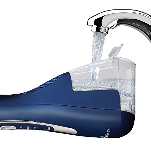 Waterpik Irrigador Inalámbrico Avanzado con 3 Posiciones de Control del Agua a Presión con Batería Recargable, Eliminación de Placa Dental Ideal para Viajar y para Baños Pequeños, Azul (WP-563UK)