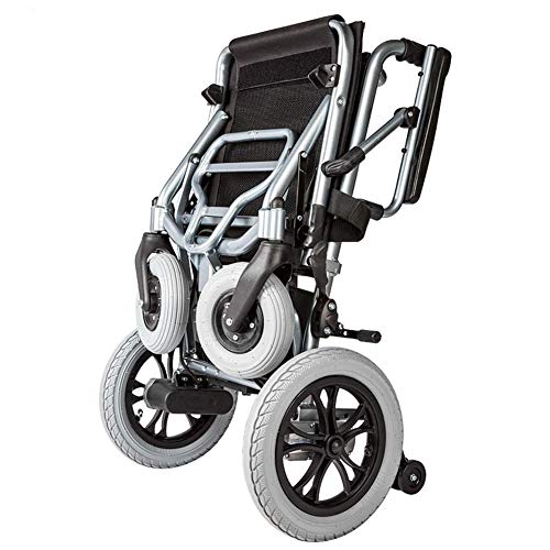 WBJLG Silla de Ruedas eléctrica para Personas Mayores con discapacidad, Solo 14 kg, batería de Litio Ligera Hbld3C, Scooter Plegable de Aluminio