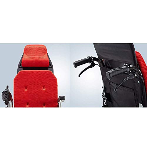 WBJLG Silla de Ruedas eléctrica para Personas Mayores discapacitadas Plegable Plegable Inteligente para Personas Mayores discapacitadas Scooter Completo automático de Cuatro Ruedas 100 kg de Carga