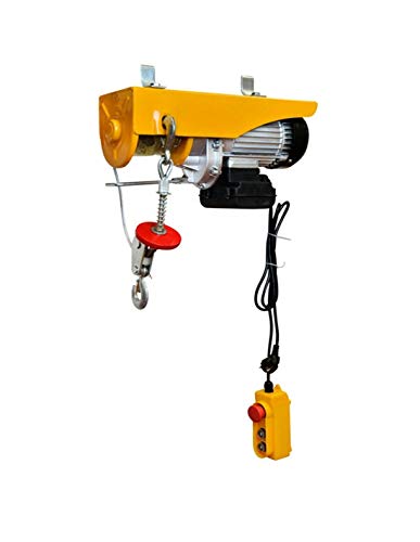 WinchPro - Polipasto Eléctrico 220V, Capacidad de 400/800Kg, Potencia del motor 1450W, Max. Altura de Elevación 12M, Construcción Robusta, Diámetro de la Cuerda de Acero 6mm