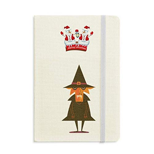 Wizard Fear Halloween Ghost Happy Christmas Snowman Cuaderno grueso de tapa dura