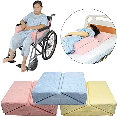 WLGQ Almohada de cuña Cojín de Apoyo - Anti escaras postrado en Cama para Ancianos Cama Almohada de cuña Cojín de Apoyo de elevación Juego de Almohadillas para piernas, Espalda, Rodilla, Cintura,