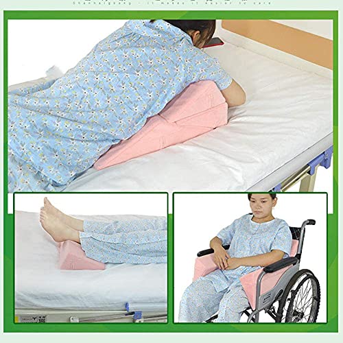 WLGQ Almohada de cuña Cojín de Apoyo - Anti escaras postrado en Cama para Ancianos Cama Almohada de cuña Cojín de Apoyo de elevación Juego de Almohadillas para piernas, Espalda, Rodilla, Cintura,