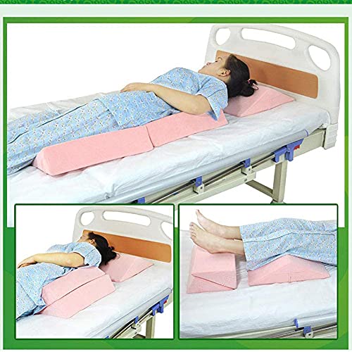 WLGQ Almohada de cuña Cojín de Apoyo - Anti escaras postrado en Cama para Ancianos Cama Almohada de cuña Cojín de Apoyo de elevación Juego de Almohadillas para piernas, Espalda, Rodilla, Cintura,