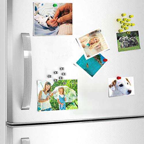 Wukong 60 Piezas Color Strong Imanes de nevera Whiteboard Magnets Magnetic Push Pins para mapa, oficina, pizarra, refrigerador, mapa y calendario