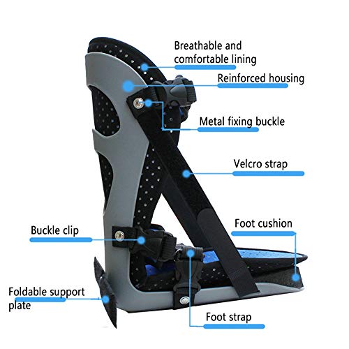 WY- SPLINTS Médico Fractura Roto Tobillo Bota Apoyo - Fractura de Tobillo, Bota ortopédica, esguince, Bota de Walker, inmovilización, postoperatorio, ruptura metatarsiana,S