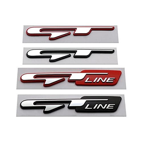 XBXDM 1X GT GT Rojo Negro. Línea Abs Emblema Auto Guardabarros Trasero Placa De Identificación Calcomanía para Kia Stinger Forte Optima Accessoires Emblems Lettering (Nombre del Color: GT Line (Rojo