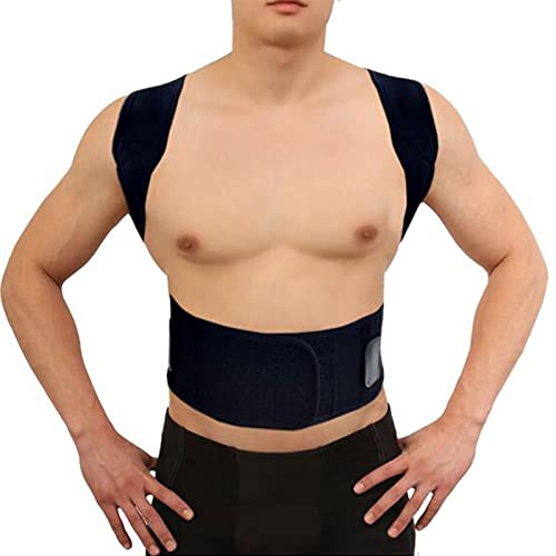 XFYJR Invierno Terapia Magnética Ortopédica Invisible Soporte De Espalda Cinturón Corrector De Postura Hombro Columna Vertebral Faja Corsé Enderezadora Brace (Color : Black, Tamaño : M)