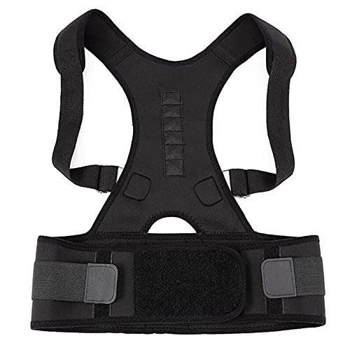 XFYJR Invierno Terapia Magnética Ortopédica Invisible Soporte De Espalda Cinturón Corrector De Postura Hombro Columna Vertebral Faja Corsé Enderezadora Brace (Color : Black, Tamaño : M)